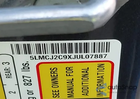 2018 Lincoln Mkc Select z USA, uszkodzony, nr VIN 5LMCJ2C9XJUL07887